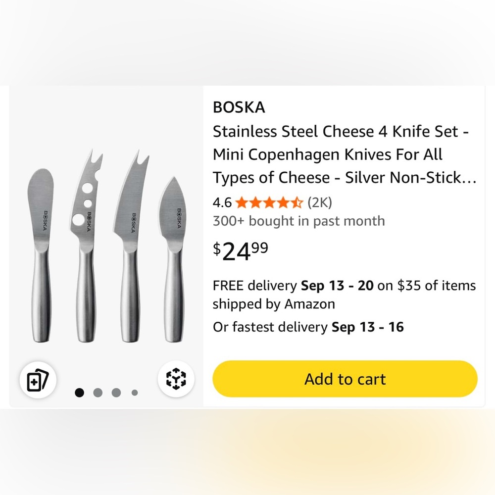 Boska Stainless Steel Cheese Knife Set-didn’t realize mini when I ordered them